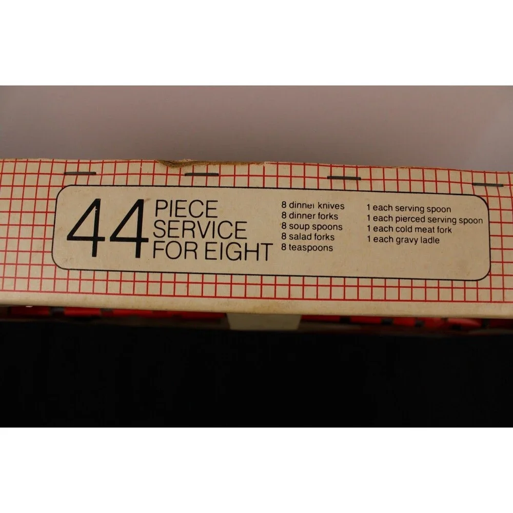 Vintage NEW Rogers Stainless Tableware Auberge 44 piece Service for 8 SEALED